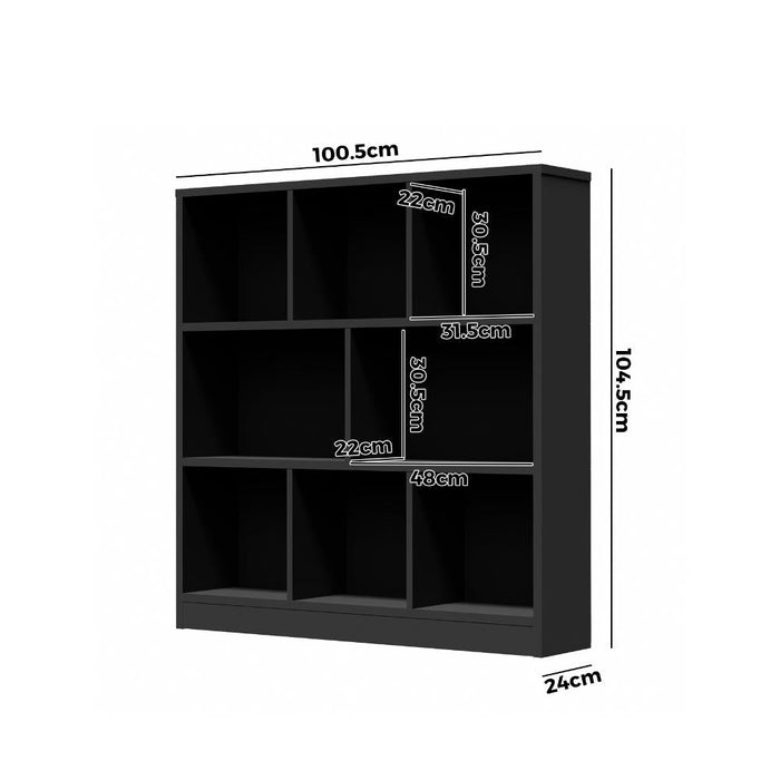 Milanese 8 Cube Wooden Display Unit | Modern Wooden Bookshelf Storage Shelving Unit