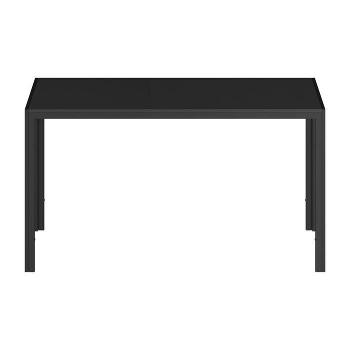 Toscana 120 or 140cm Modern Wooden Metal Dining Table | Contemporary Black Dining Table