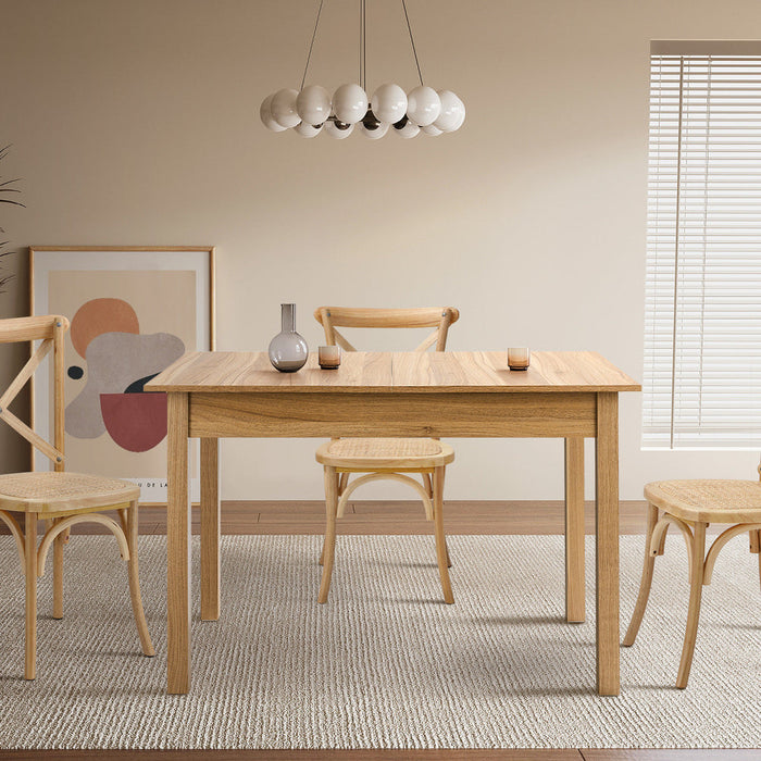 Tuscana Extendable 120-160cm Dining Table | Versatile Woodgrain Finish Modern Kitchen Table