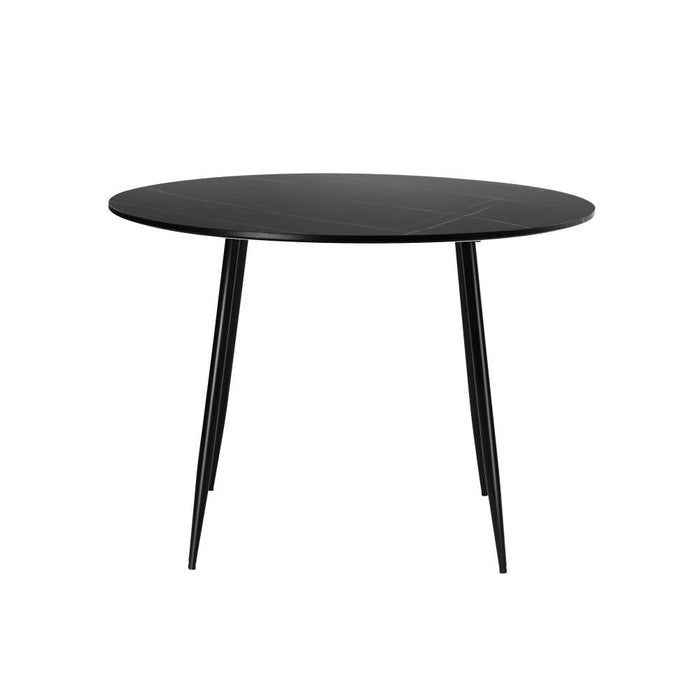 Amalfi Dios Marble Style Round Dining Table | Premium Modern 110cm Dining Table Marble Style Top