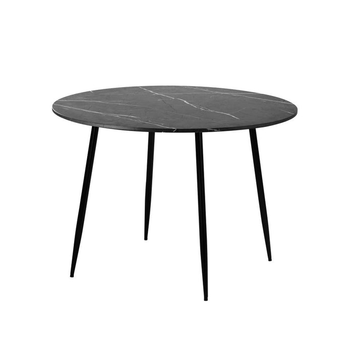 Amalfi Dios Marble Style Round Dining Table | Premium Modern 110cm Dining Table Marble Style Top