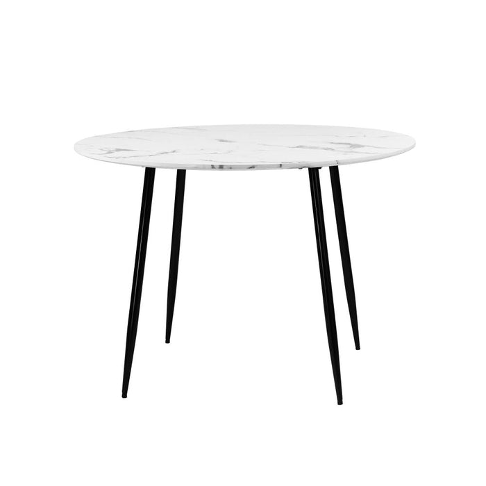 Amalfi Dios Marble Style Round Dining Table | Premium Modern 110cm Dining Table Marble Style Top