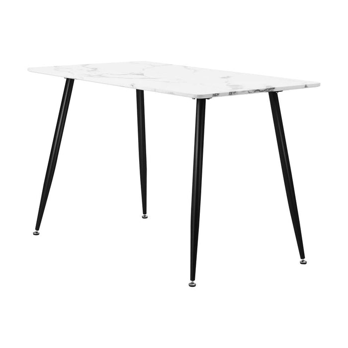 Terazzo 120cm Marble Dining Table with Metal Legs | Luxe Modern Rectangular Marble Dining Table