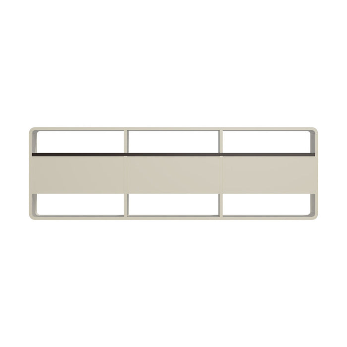 Sanremo Open Shelf 140cm TV Unit | White Retro Modern Multi Draw Entertainment Unit