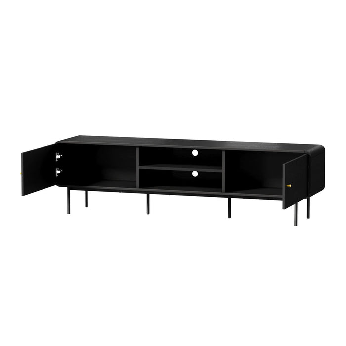 Vesio 180cm Woodgrain TV Unit | Two Door Modern Scandi Look Entertainment Unit