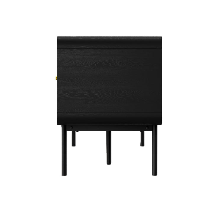 Vesio 180cm Woodgrain TV Unit | Two Door Modern Scandi Look Entertainment Unit