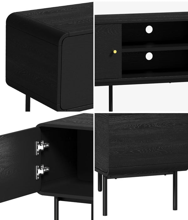 Vesio 180cm Woodgrain TV Unit | Two Door Modern Scandi Look Entertainment Unit