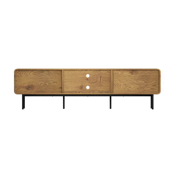 Vesio 180cm Woodgrain TV Unit | Two Door Modern Scandi Look Entertainment Unit
