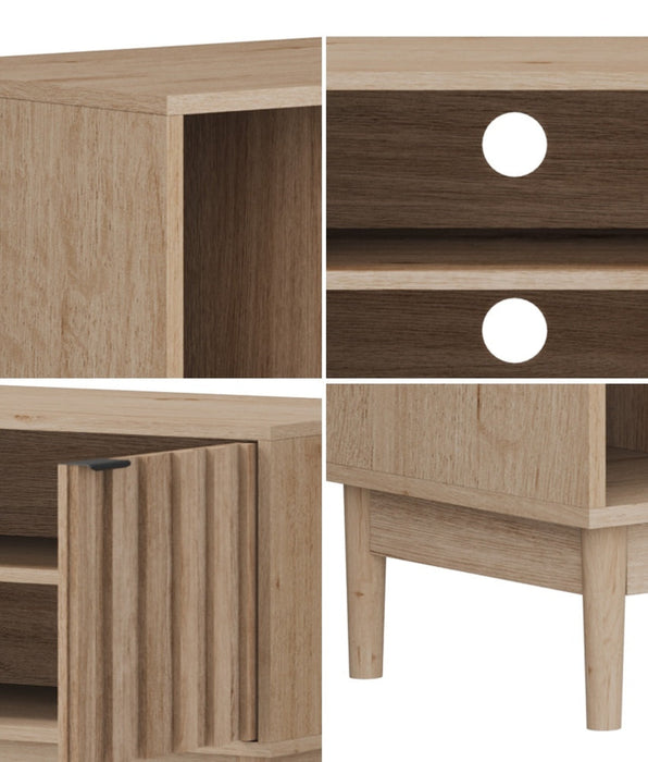 Aspire 160cm Natural Wooden TV Cabinet Entertainment Unit | Modern TV Unit with Storage