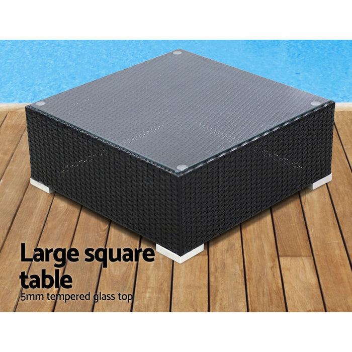 Tivat Sol 7 Piece Wicker Outdoor Furniture Sofa Set | High Quality Rattan 7pc Outdoor Lounge Setting