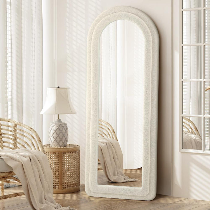 Piazzi Boucle XL Floor or Free Standing Designer Mirror | Abstract 166 x 60cm Feature Décor Mirror