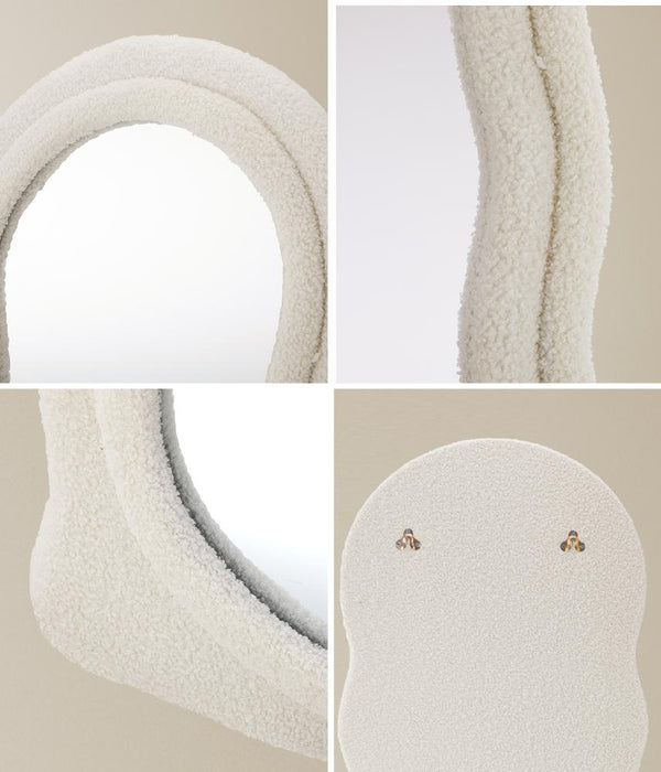 Piazzi Boucle XL Floor or Free Standing Designer Mirror | Abstract 166 x 60cm Feature Décor Mirror