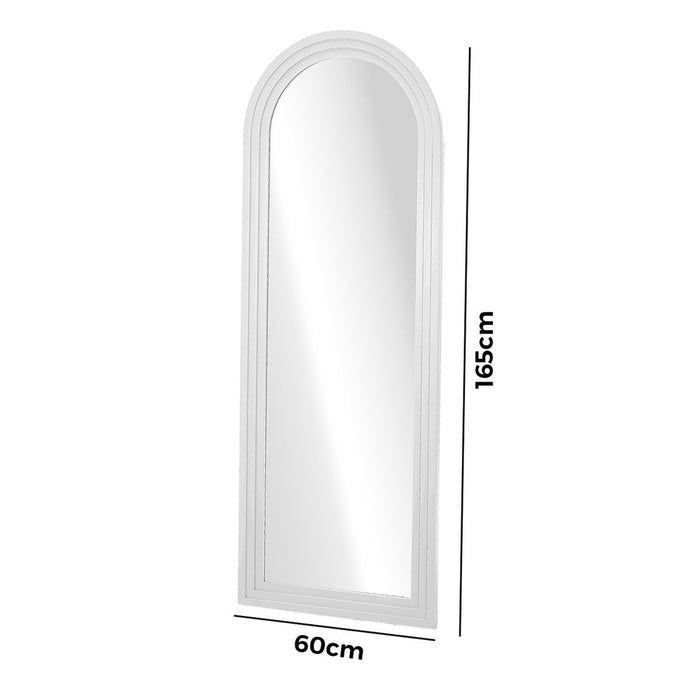 Imoli Arched 165 x 60cm Wall or Floor Designer Mirror | Modern Full Length Wooden Décor Mirror