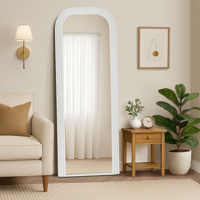 Astore Arched 165 x 60cm Wall or Floor Designer Mirror | Modern Full Length Wooden Décor Mirror