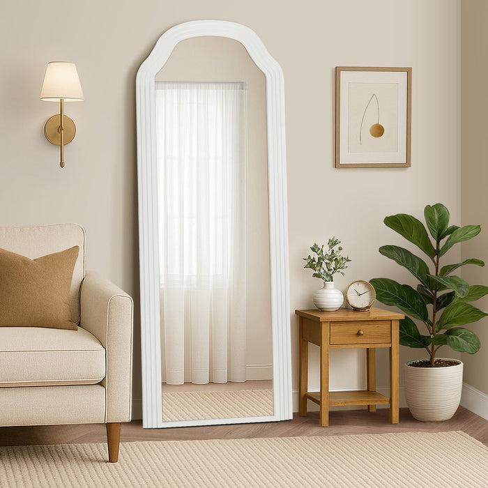 Versailles Arched 165 x 60cm Wall or Floor Designer Mirror | Modern Full Length Wooden Décor Mirror