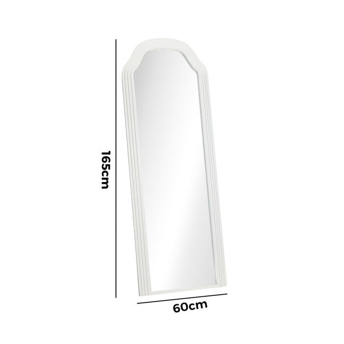 Versailles Arched 165 x 60cm Wall or Floor Designer Mirror | Modern Full Length Wooden Décor Mirror