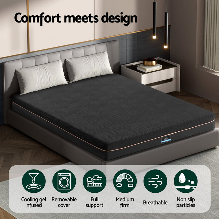 Luxore 7 Zone Cool Gel Infused Green Tea Memory Foam Mattress | 18cm Cooling Eco Friendly Zero Partner Disturbance Mattress