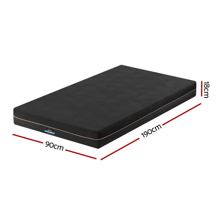 Giselle 18cm Memory Foam Mattress Green Tea Foam Cool Gel Foam Mattresses Single