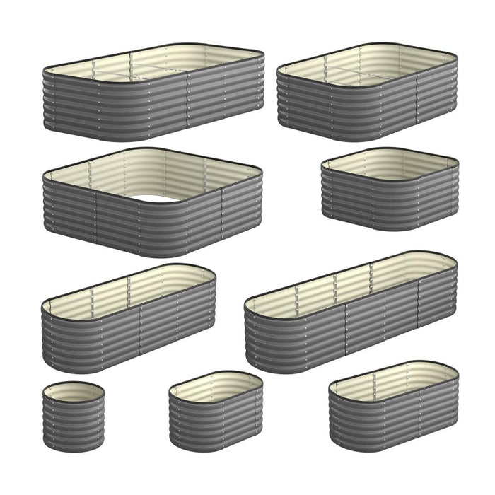 Premium 9-IN-1 Raised Garden Bed Modular Kit | 9 Sized Galvanised Steel Planter Garden Beds