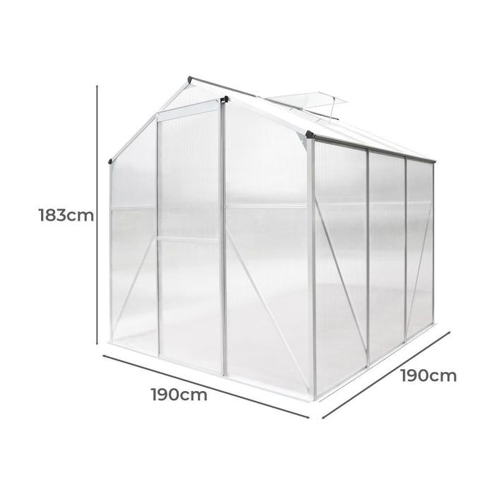 Gardeena Aluminium Frame Polycarbon Large Greenhouse | Vegetable Growing Walk In Greenhouse