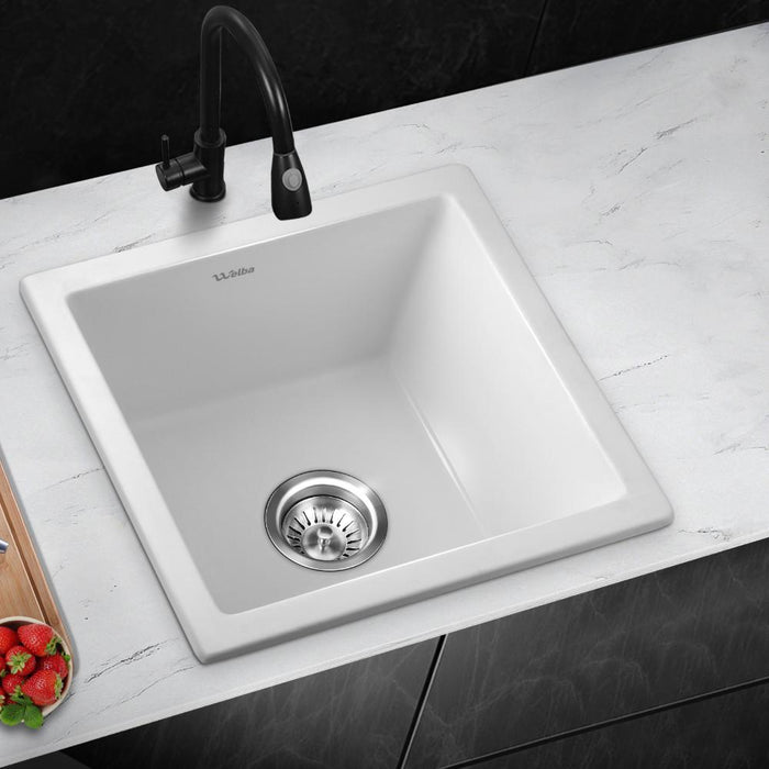 Super High Quality Granite Stone Composite Kitchen Sink in Black or White | Kitchen Laundry Granite Sinks