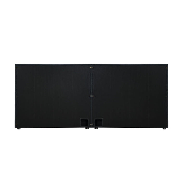 Amalfi Nero Black PU Leather Headboard | Luxury Elegant Bed Head Multi Size Bed Fit