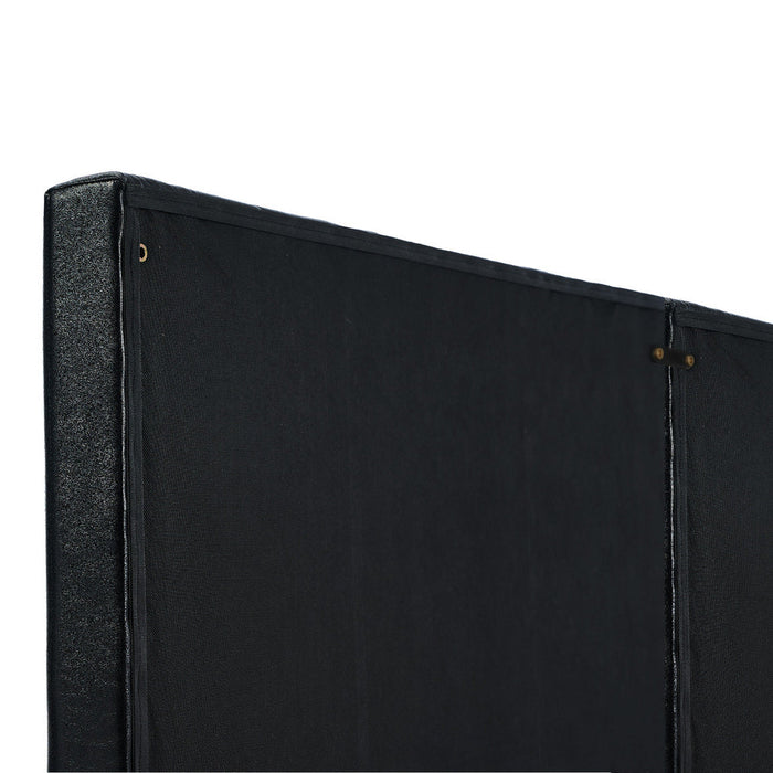 Amalfi Nero Black PU Leather Headboard | Luxury Elegant Bed Head Multi Size Bed Fit
