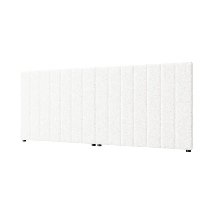 Teddy Milo Boucle Premium Headboard | Soft Touch Snow White Luxury Elegant Bed Head