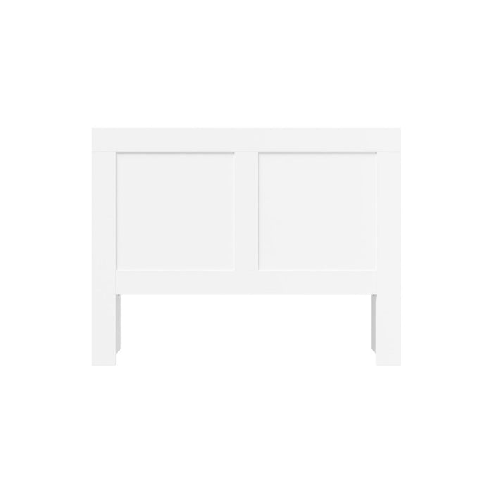 Amari Blacno Wooden Multi Storage Bed Head | White Modern Storage Shelves Feature Headboard