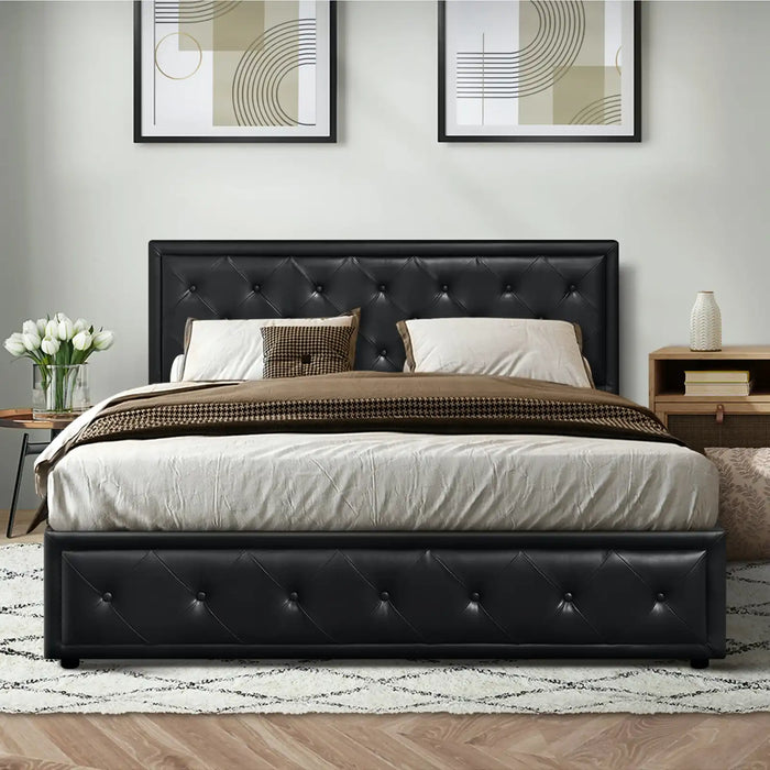 Fiori Luxury Gas Lift Storage Bed | Two In One Premium Modern Storage Bed Combo