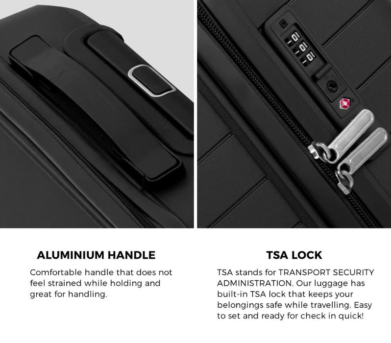 Gulieta Durabale 3pc Hardcase Luggage Set | Premium Lightweight 360 Spinner Wheels Suitcase Travel