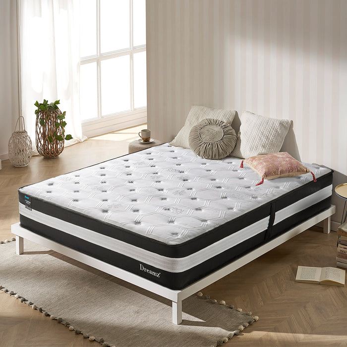 Dreameasy Ice Silk Ultra Cooling Mattress 5 Zone Pocket Spring Mattress | Reinforced Gel Infused Medium Firm Mattress