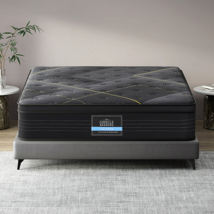 9 Zone 35cm Giselle Mattress Queen Bamboo Pocket Medium Firm Foam
