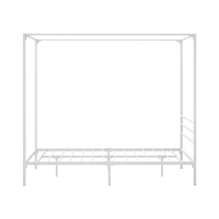 Casablanca Blanco Premium Canopy Style Metal Bed Frame | High Quality Designer Canopy Bed