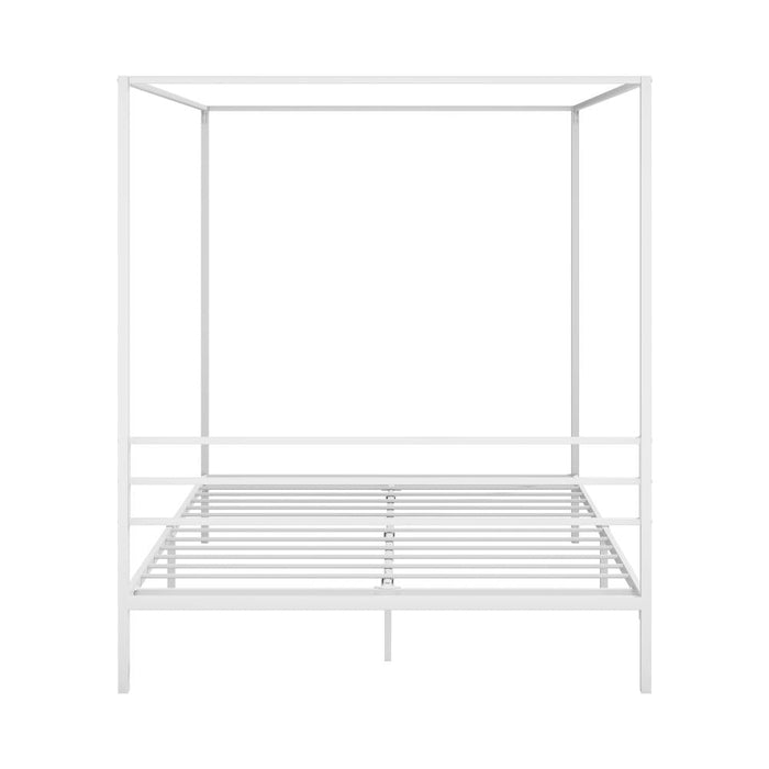 Casablanca Blanco Premium Canopy Style Metal Bed Frame | High Quality Designer Canopy Bed