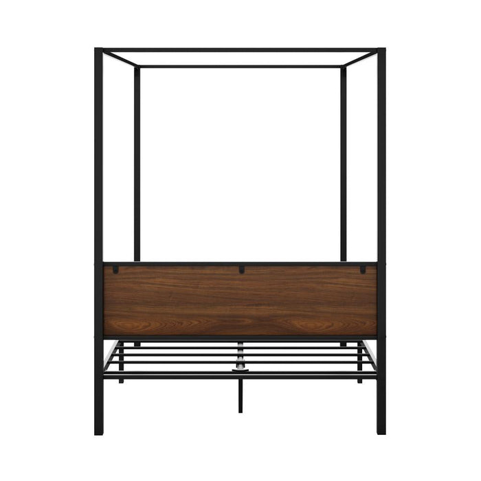 Cairo Luxe Premium Canopy Style Metal Bed Frame | High Quality Sturdy Canopy Bed in Black