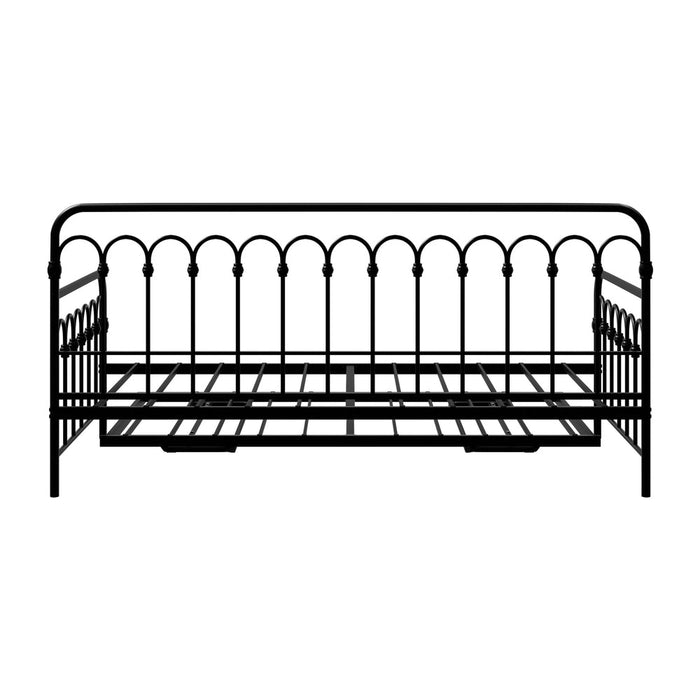 Reggio Pulo Metal Kids Bed Frame| Kids Two in One Daybed Single Size and Optional Single Rollout Trundle