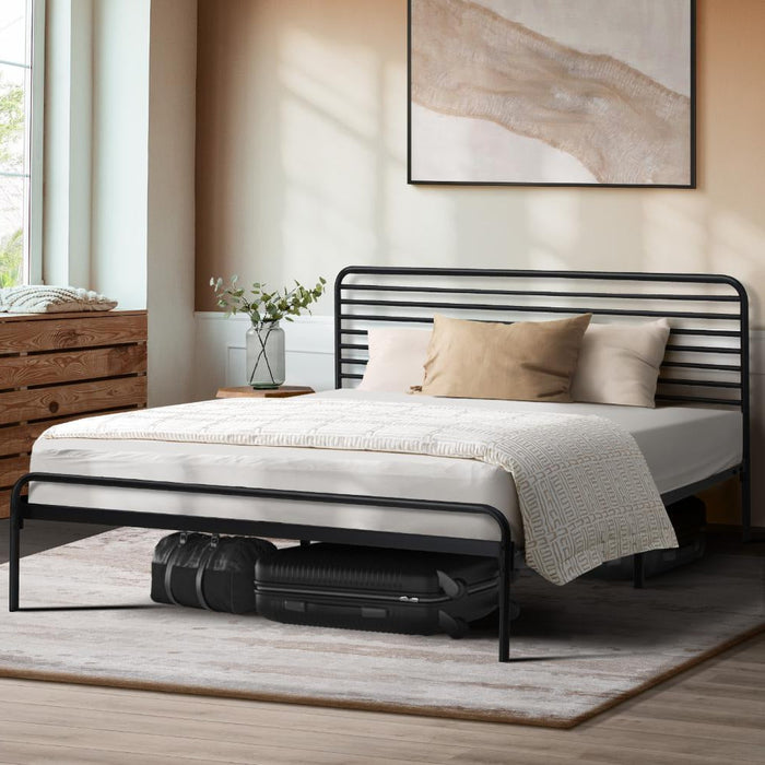 San Miguel Slim Black Metal Bed Frame | Vintage Style High Quality Sturdy Metal Bed