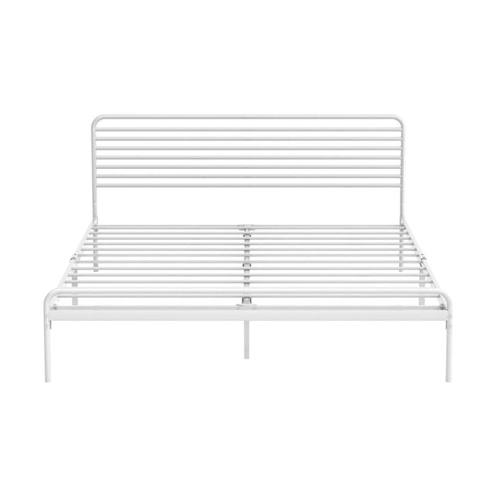 San Miguel Slim White Metal Bed Frame | Vintage Style High Quality Sturdy Metal Bed