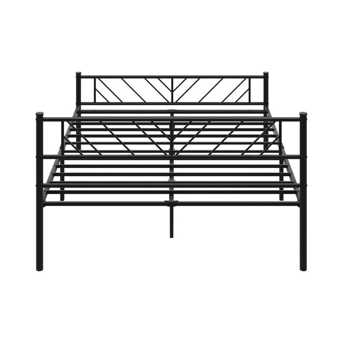 Misuzi Vintage Full Metal Extra Strong Bed Frame | Sturdy Black Metal Designer Bed