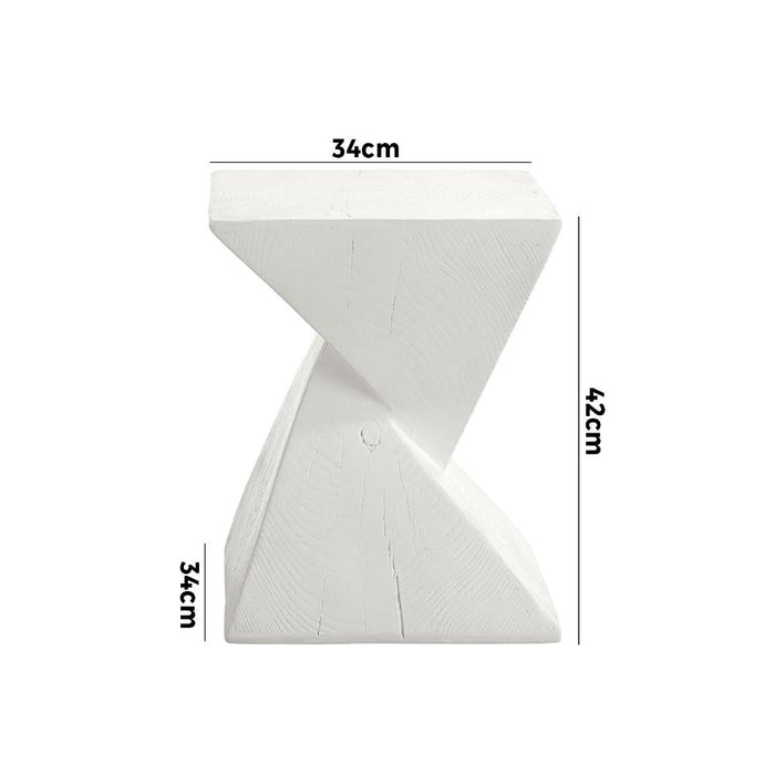 Terzzi Two In One Concrete Diamond Stool or Bedside Table | Indoor Outdoor Verstaile Modern Stands