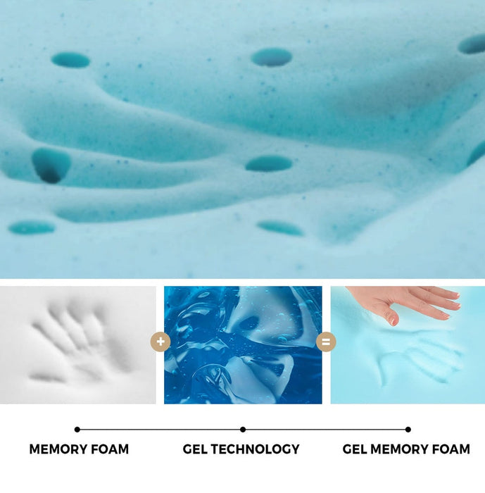 7 Zone 8cm Premium Bamboo GEL Memory Foam Mattress Topper Summer Cooling Memory Foam Topper