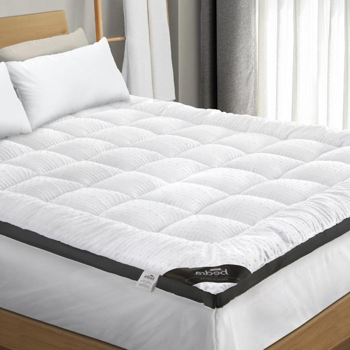 Nuvola Luxe Cloud Sleep 1000GSM Airmax Fully Skirted Mattress Topper | Breathable Cooling Micro Memory Topper