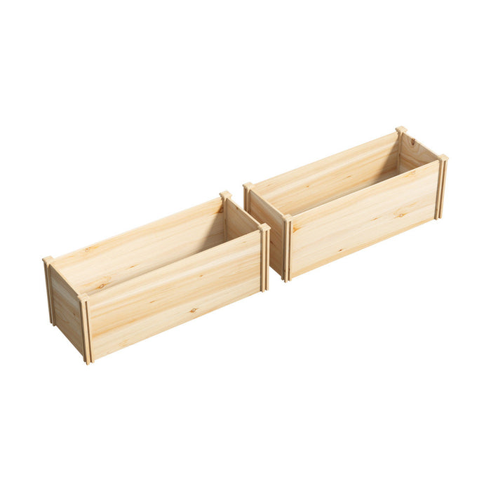 Greenio Premium Wooden Raised Garden Beds | Wooden Timber Multi Sized Planter Boxes