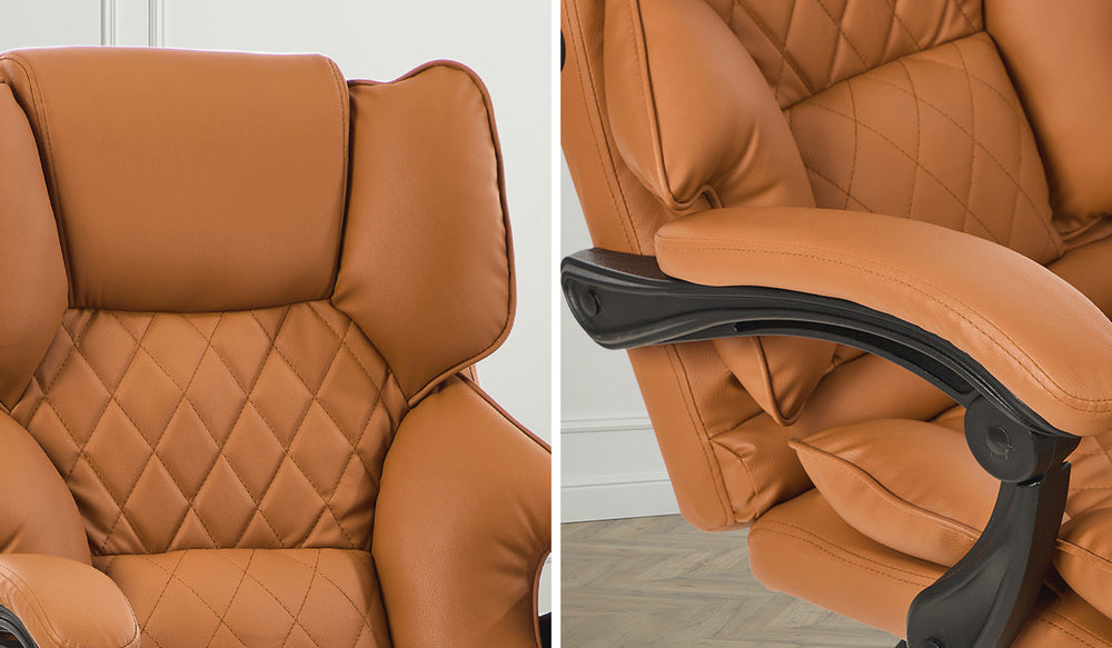 Premium Soft 2 In 1 Office and Massage Chair | High Quality Comfortzone PU Leather Executive Office Chair