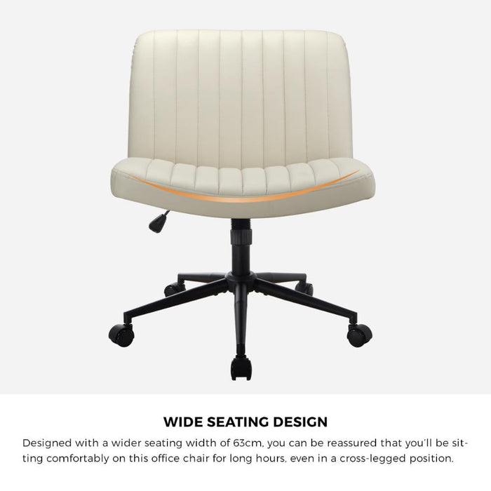 Parisi Retro Mid Back Wide Seat Office Chair |  Adjustable Ultra Comfort Computer Chair