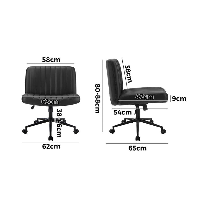 Parisi Retro Mid Back Wide Seat Office Chair |  Adjustable Ultra Comfort Computer Chair