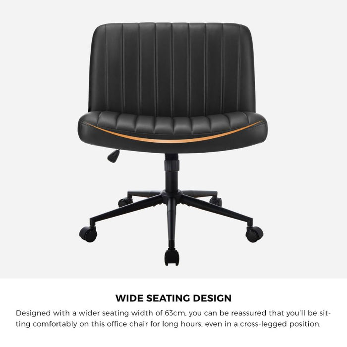 Parisi Retro Mid Back Wide Seat Office Chair |  Adjustable Ultra Comfort Computer Chair