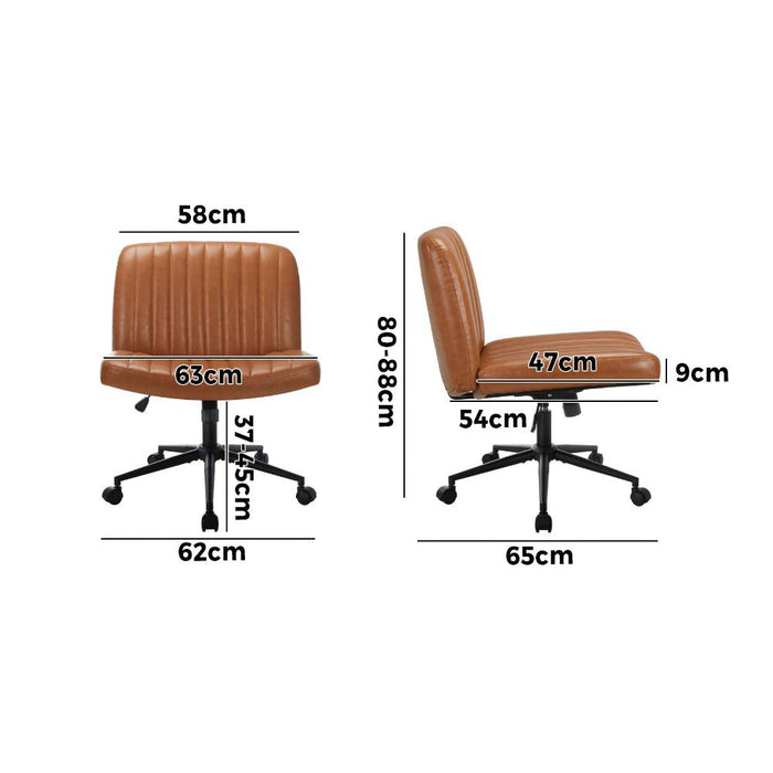 Parisi Retro Mid Back Wide Seat Office Chair |  Adjustable Ultra Comfort Computer Chair