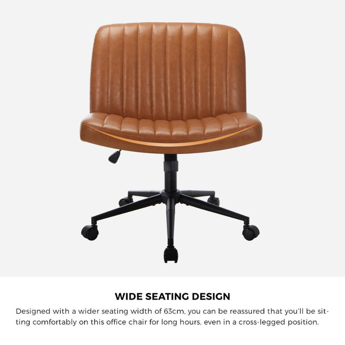 Parisi Retro Mid Back Wide Seat Office Chair |  Adjustable Ultra Comfort Computer Chair